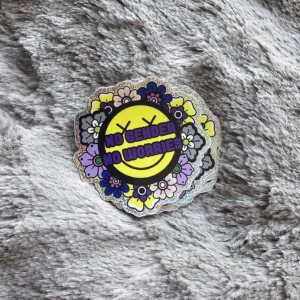 No Gender No Worries Glitter Sticker