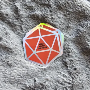 World's Okayest Game Master Holographic Sticker