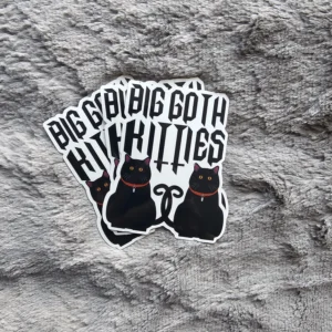 Big Goth Kitties Sticker
