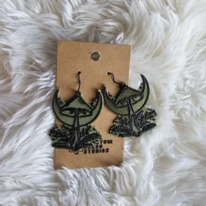 Mushroom Half-Moon Earrings