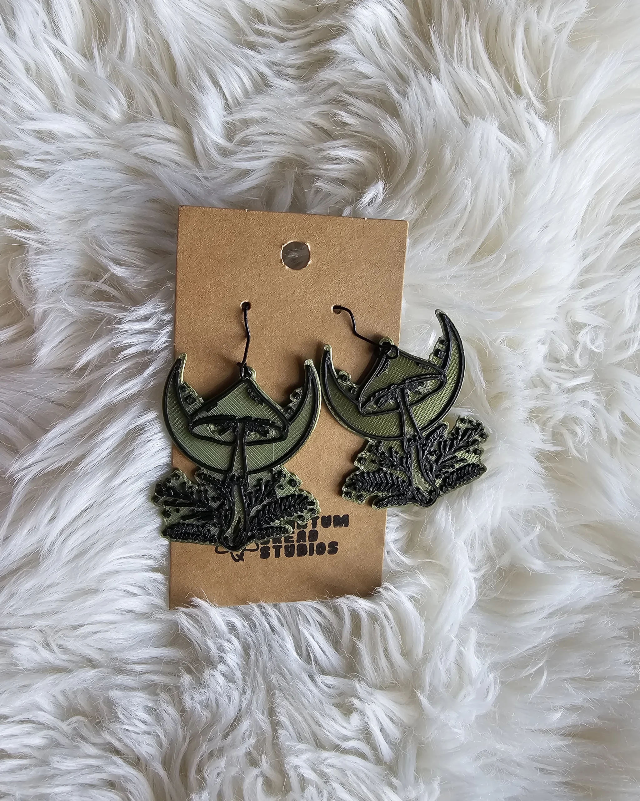 Mushroom Half-Moon Earrings