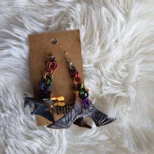 Rainbow Pterodactyl Danglers