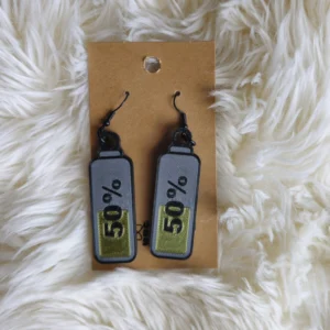 Half Charged Dangle Earrings