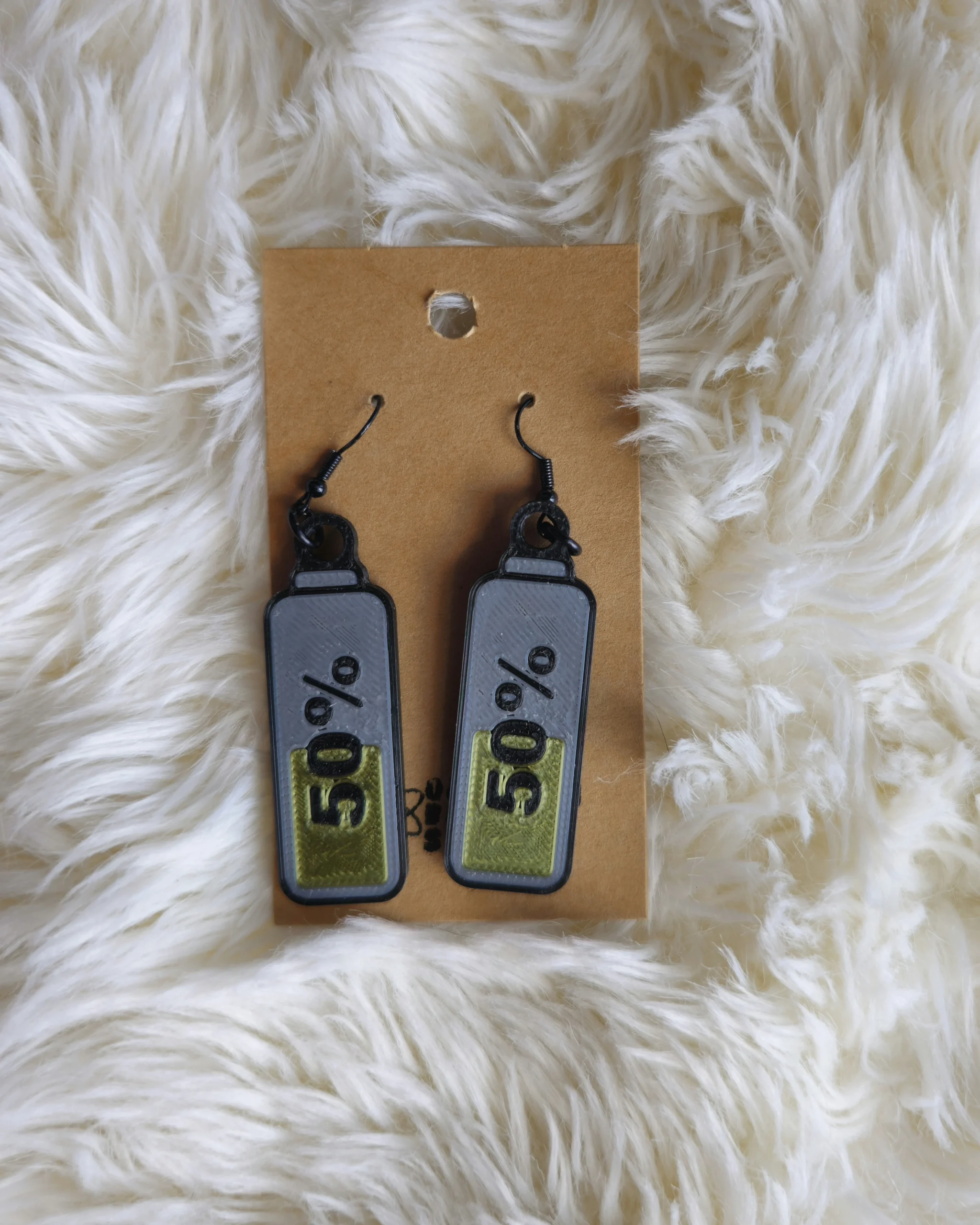 Half Charged Dangle Earrings